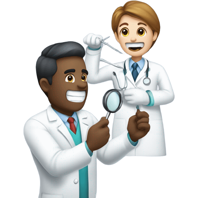 Dentist in a clinic emoji