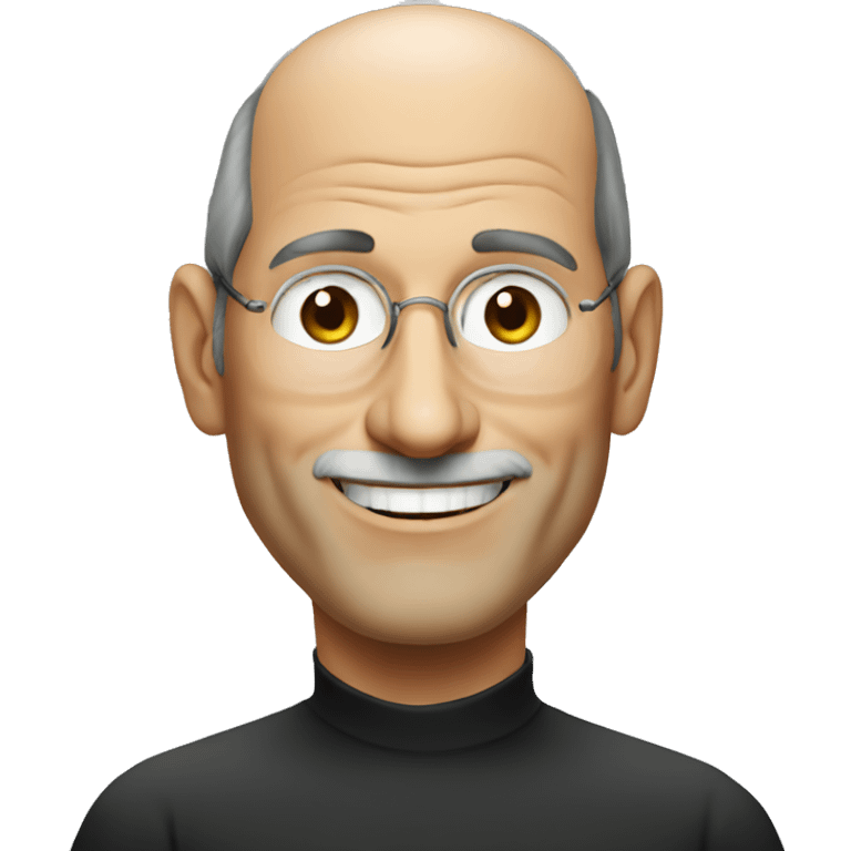 Steve Jobs posing happy emoji