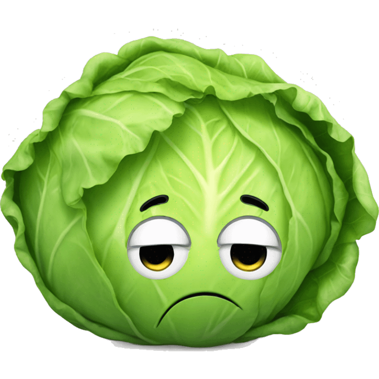 Sad cabbage  emoji