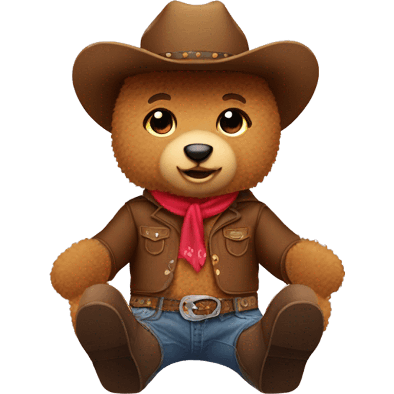 Teddy bear wearing cowgirl boots emoji