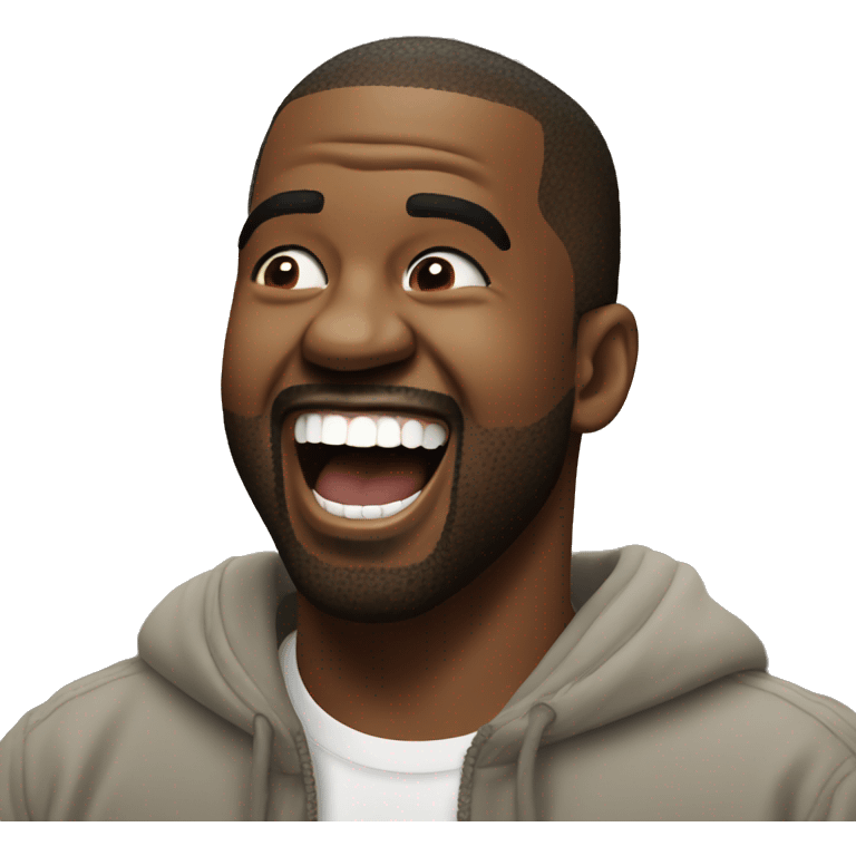 Kanye west laughing  emoji