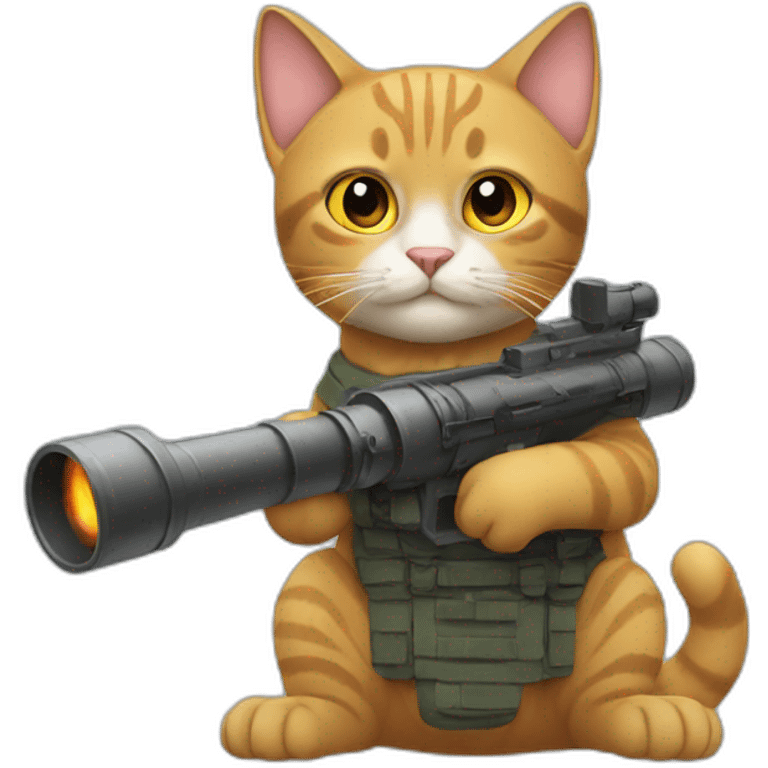 Cat with bazooka emoji