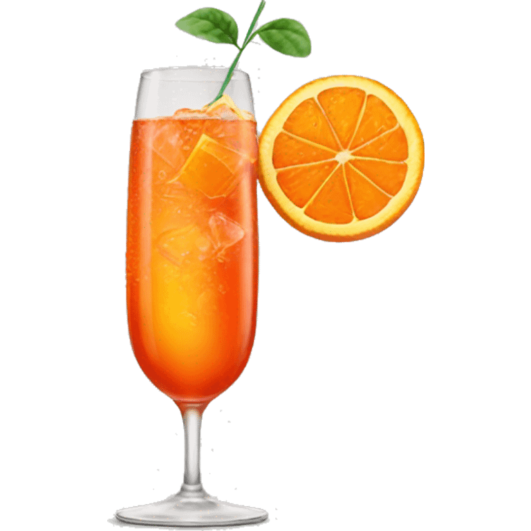 Glass with aperol spritz  emoji