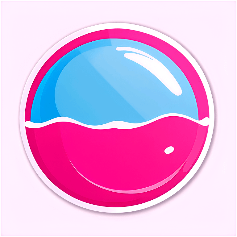 Water ball in pink while emoji