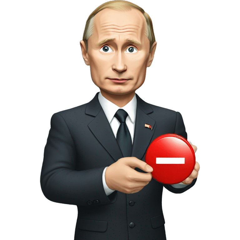 Vladimir Putin hold RED button emoji