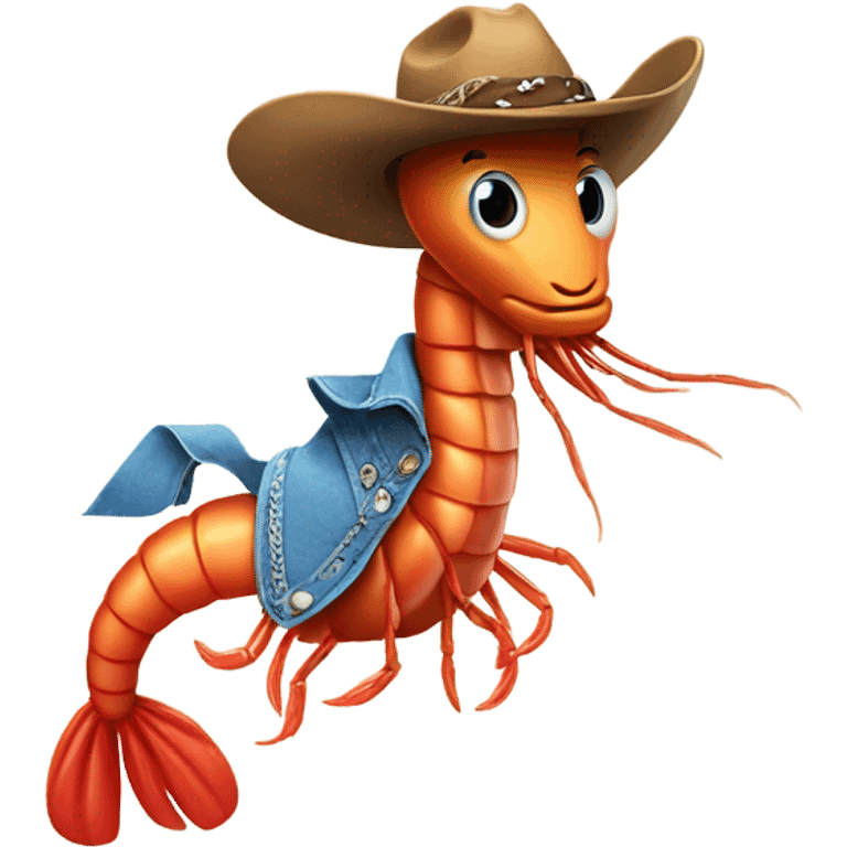 Shrimp cowboy emoji