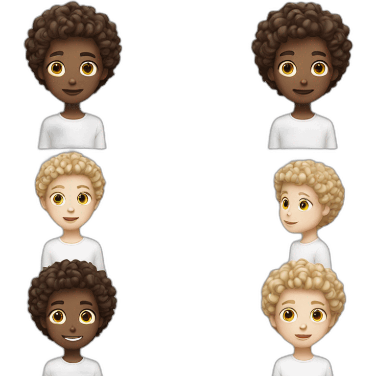 A curl head boy with a white skin tone looks from the new generation  emoji