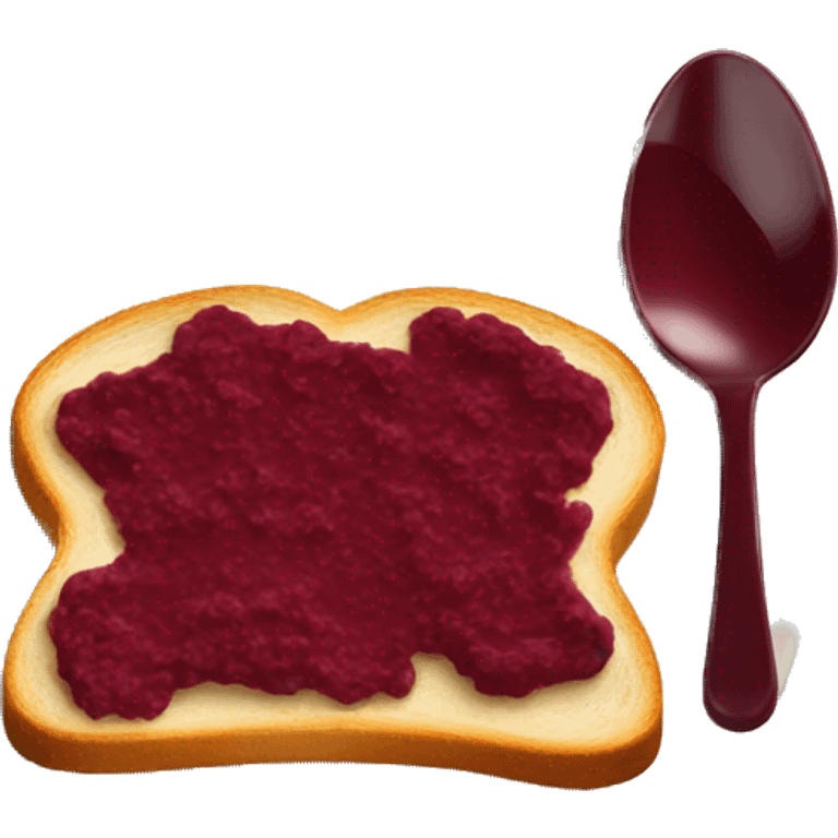 burgundy plate with butter toast emoji