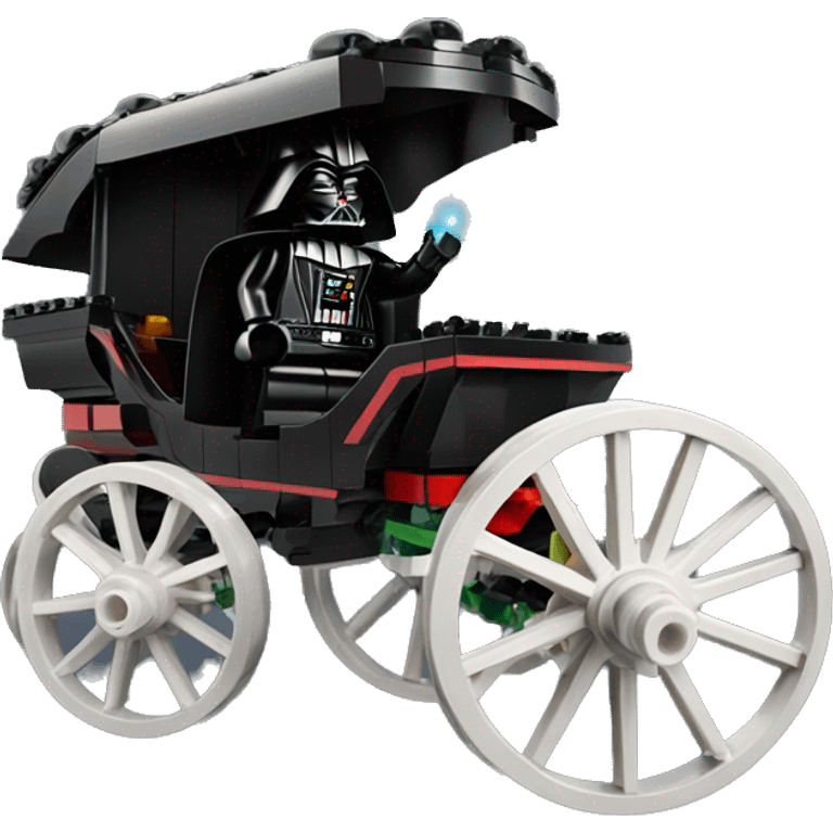 Evil Darth Vader’s Lego. 2 horse-drawn 4 wheel coach  emoji