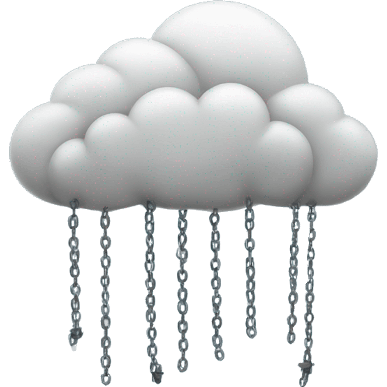 Rain cloud with chains emoji