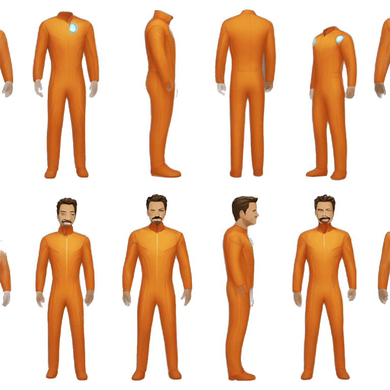 tony stark orange jump suit emoji