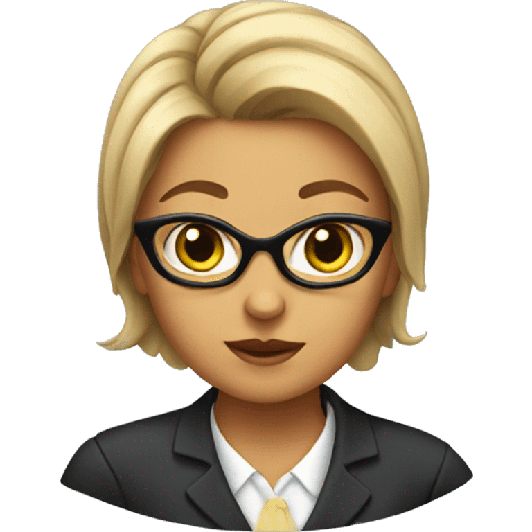 female cat lawyer emoji