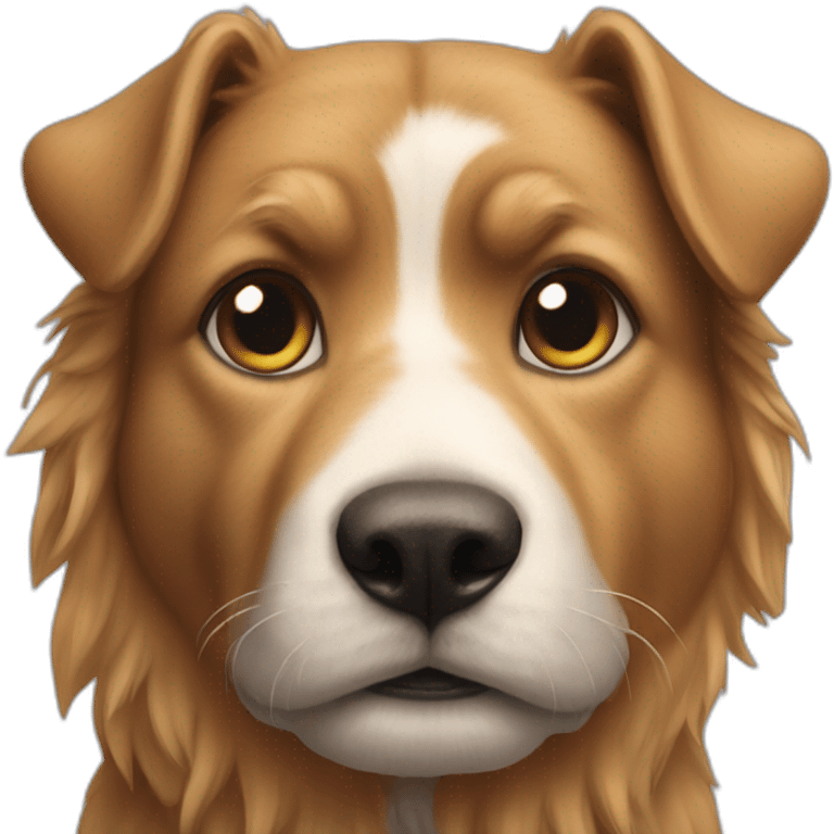 chat sur un chien emoji