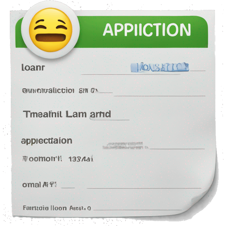 Loan application Loan application emoji