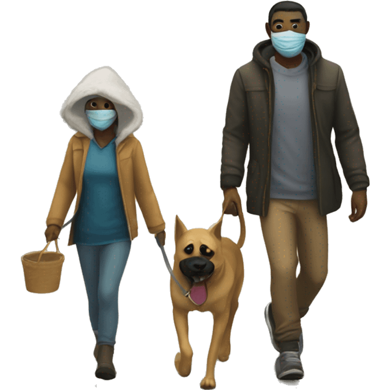 ilon mask walk with dog emoji