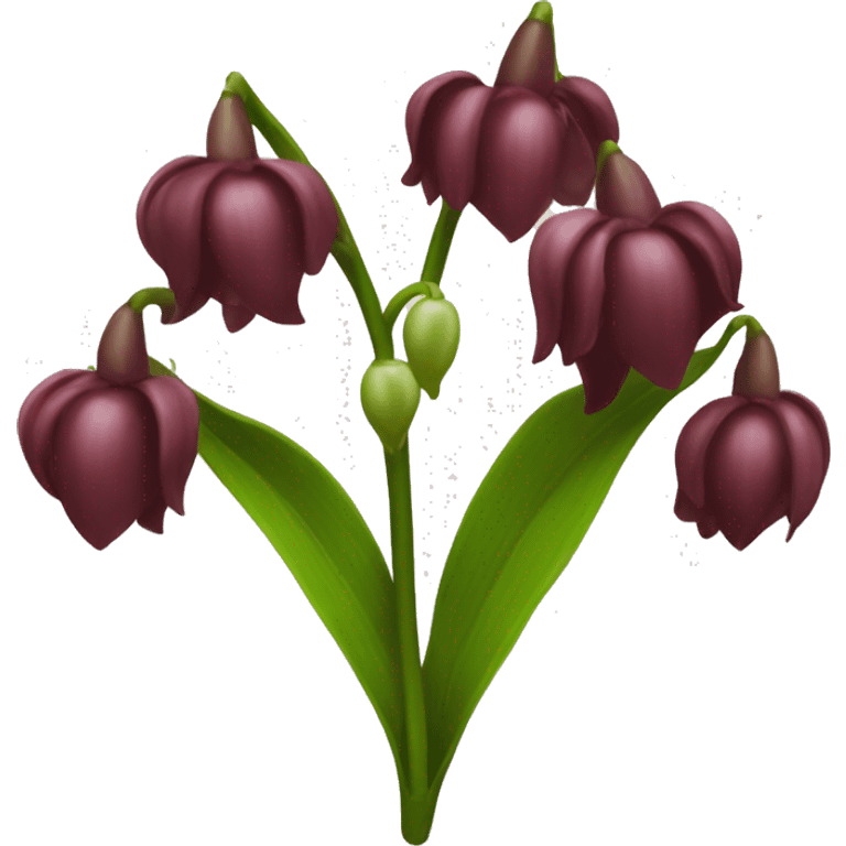 burgundy lily of the valley emoji