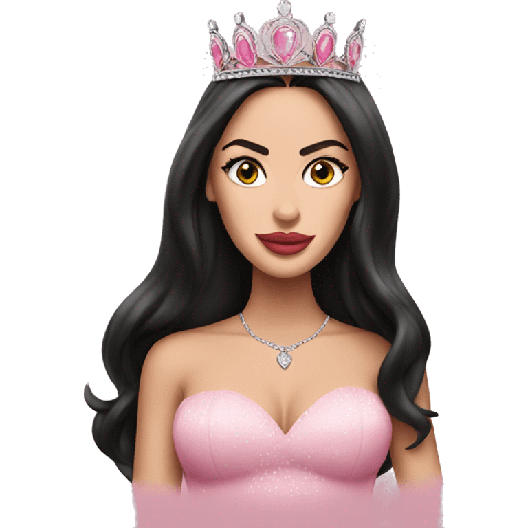 Megan fox wearing a pink tiara emoji