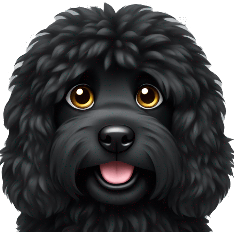 black fluffy dog emoji