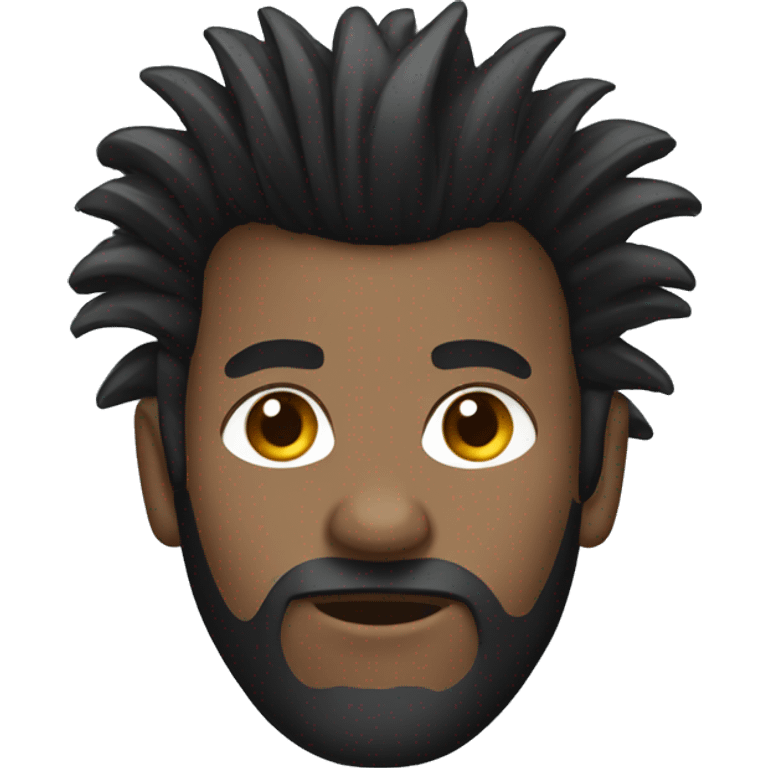 black mohawk hair emoji