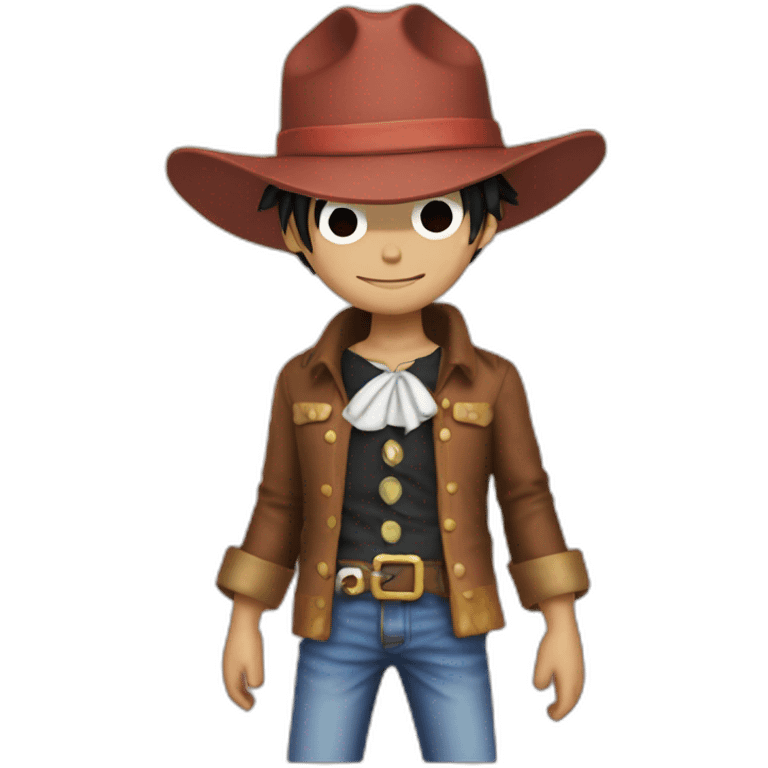 luffy in cow boy suit emoji