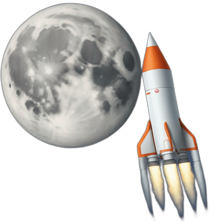 Rocket-moon emoji