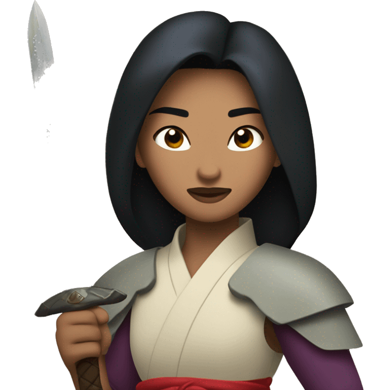 Mulan with sword  emoji