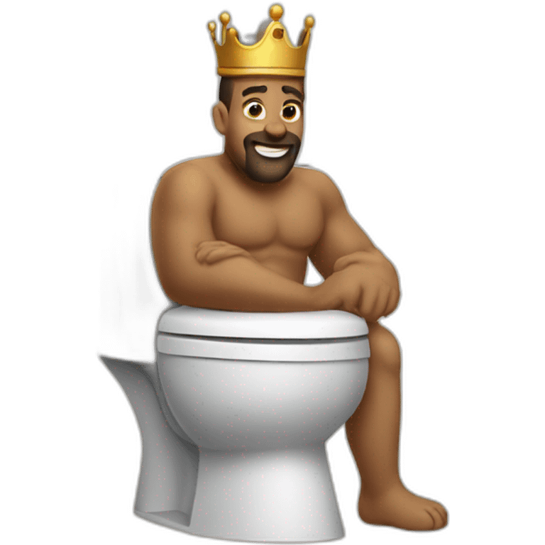 skibidi toilet sitting king emoji