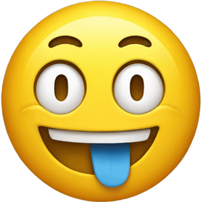 a smiley emoji with a smile that circles face entirely emoji