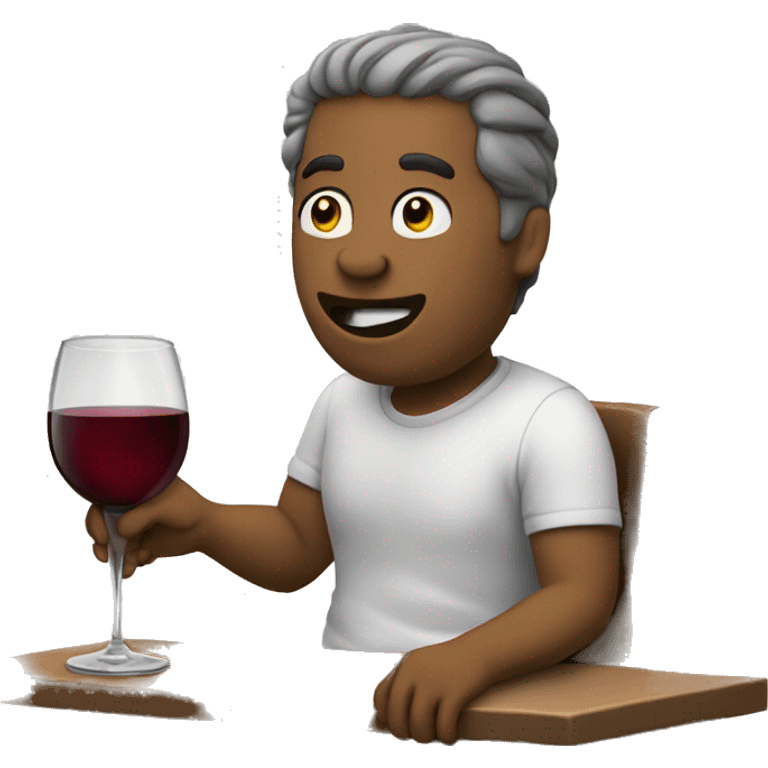 Relax sipping wine emoji