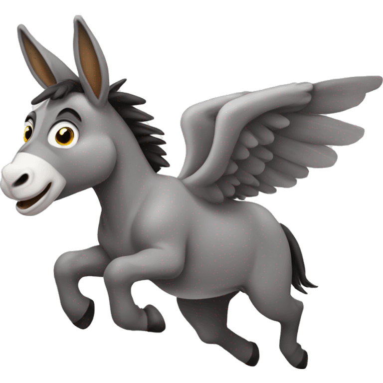 Flying donkey emoji