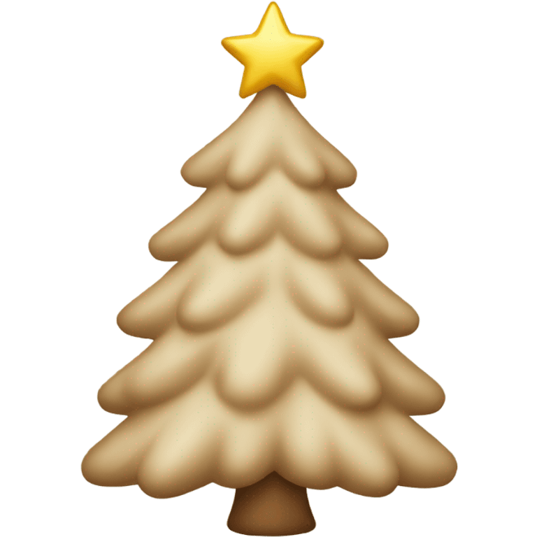 Beige christmas tree emoji