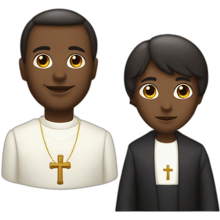 Sacerdote Luis Variara con sotana negra emoji