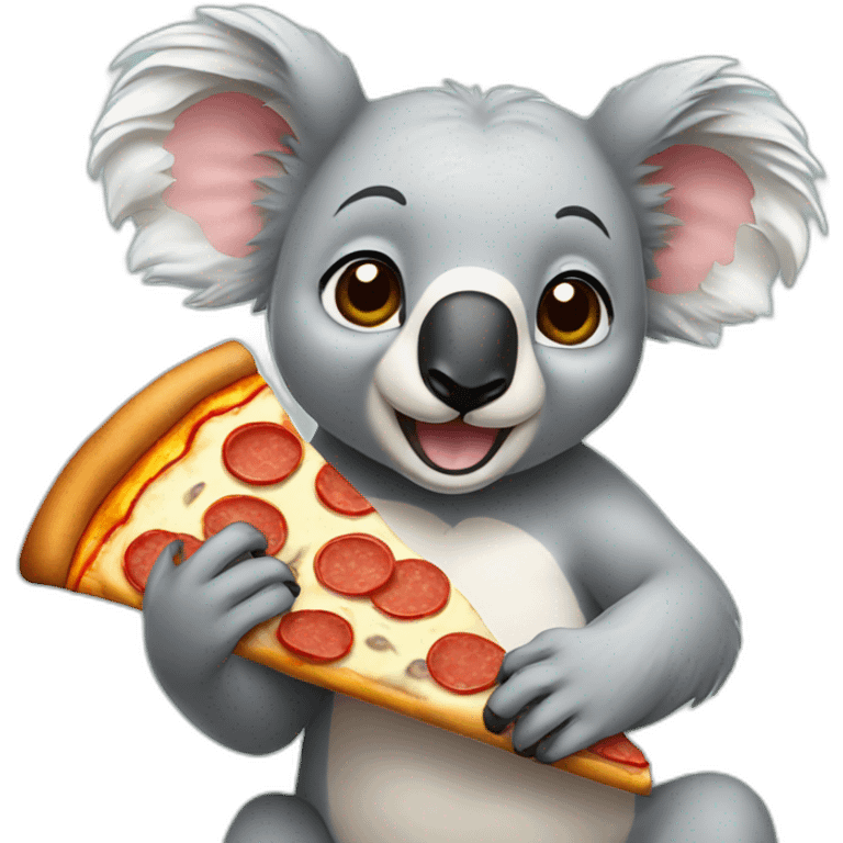 koala eating a pizza emoji