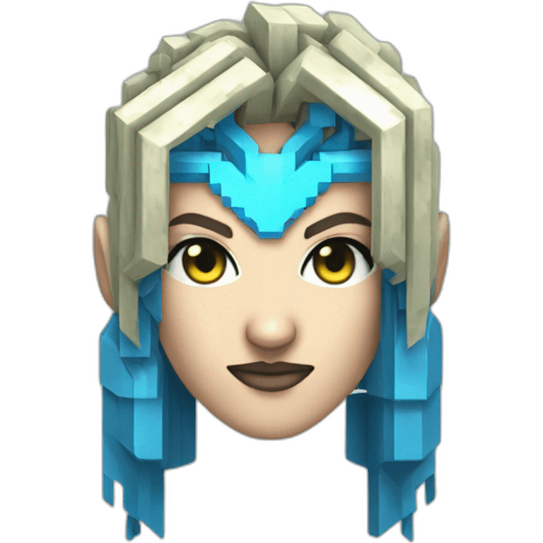 Minecraft Articuno Cyberpunk Head emoji