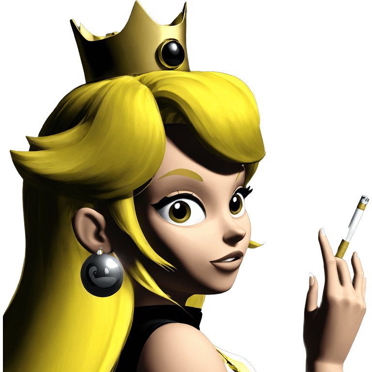 blonde princess with cigarette crown emoji