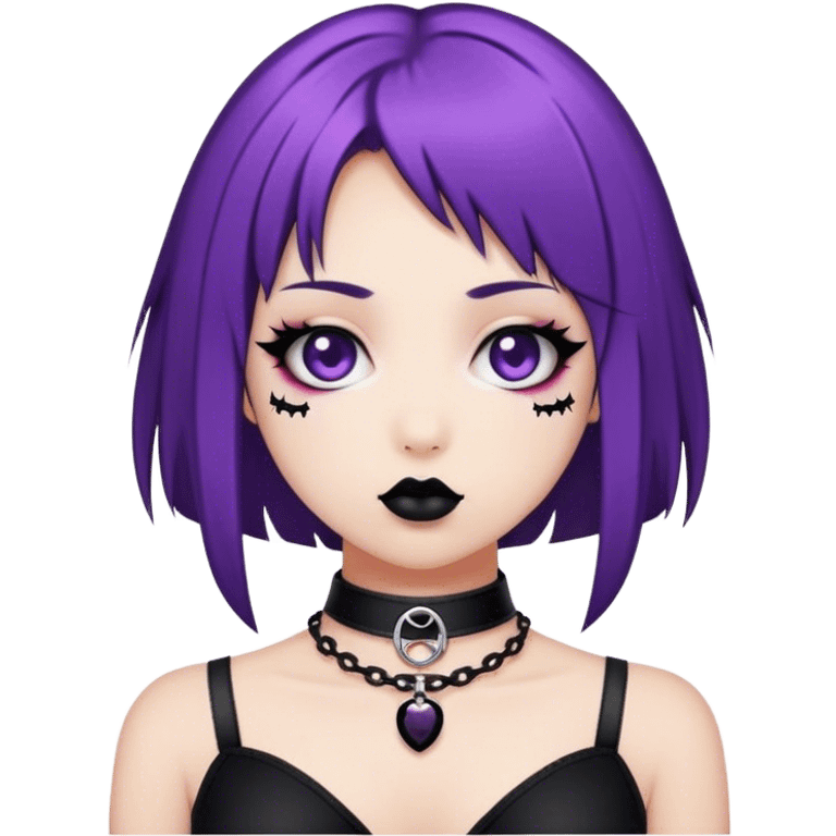 kawaii goth choker  emoji