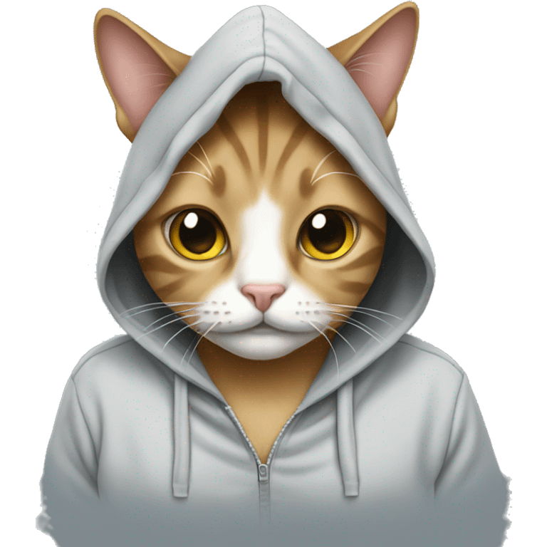 cat with hoodie  emoji