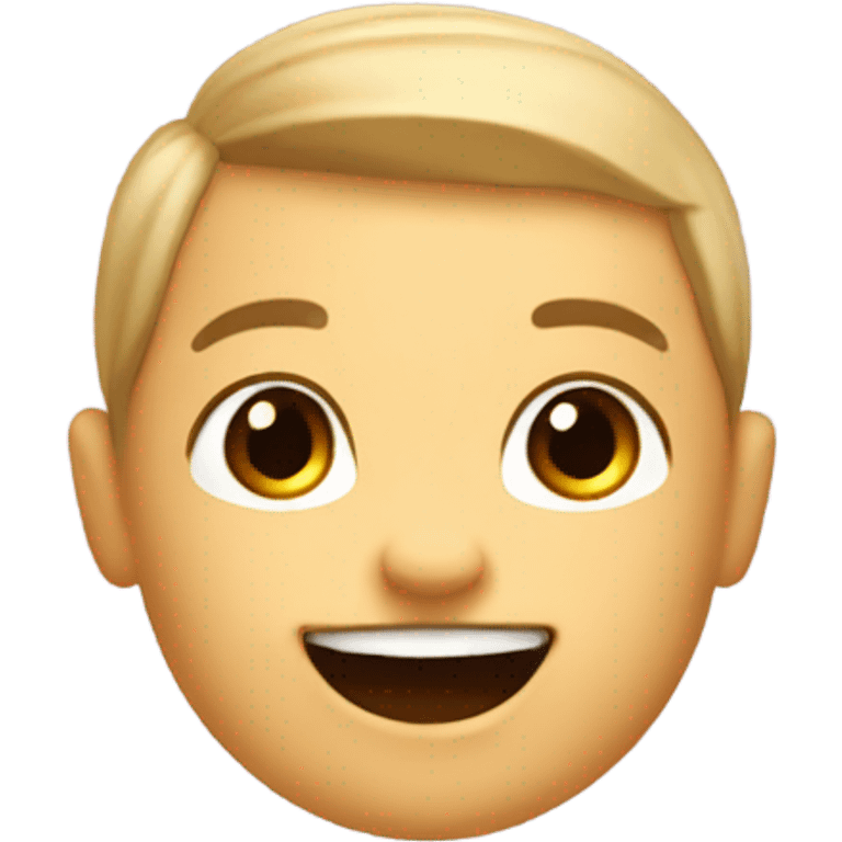 Baby with Roblox man face emoji