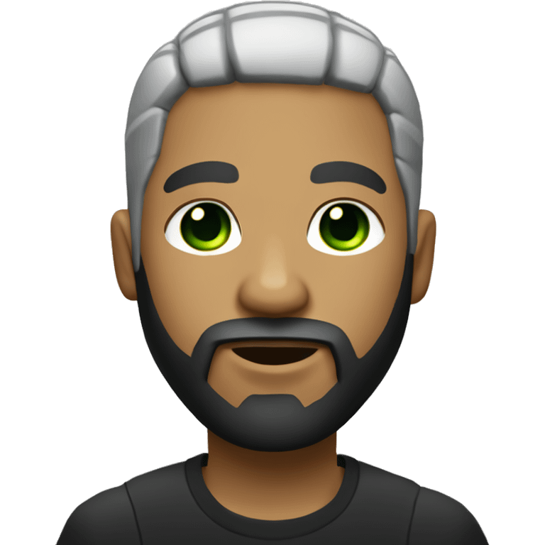 a gangsta with blond short hair, with a black beard and a small green leave in his one hand emoji