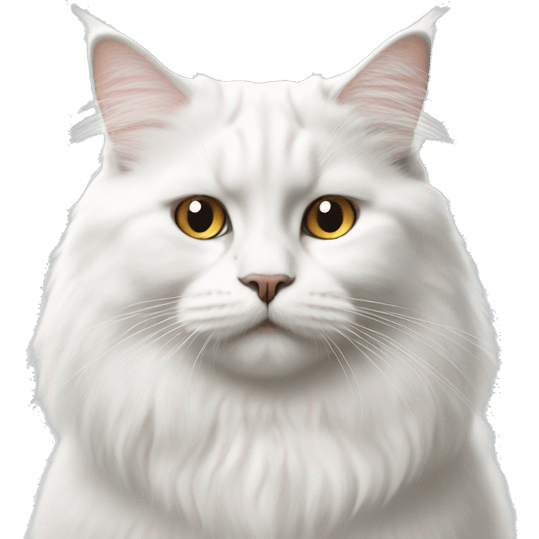 White British longhair cat emoji