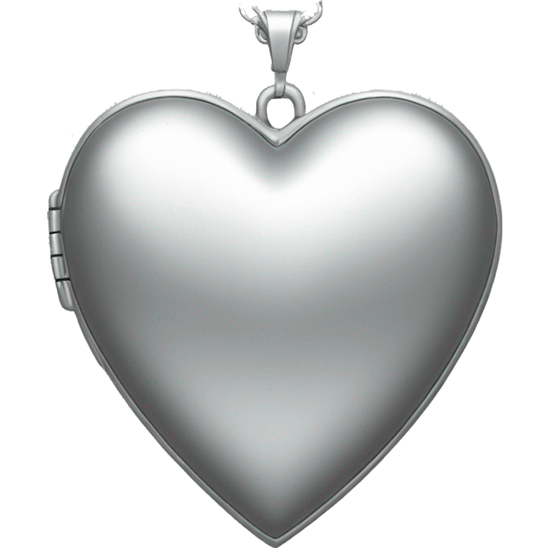 Silver locket heart emoji