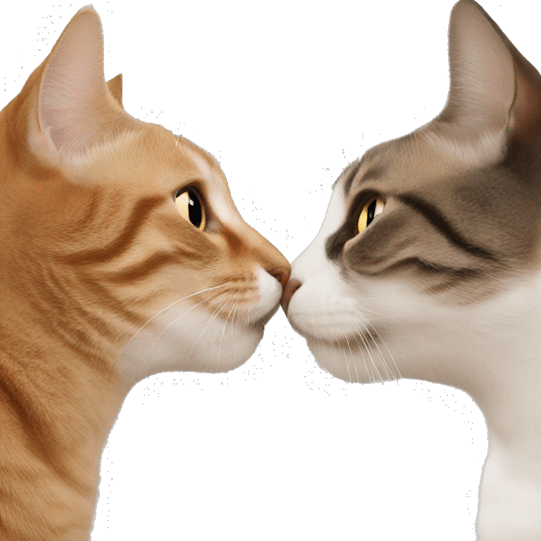 cat kisses cat emoji