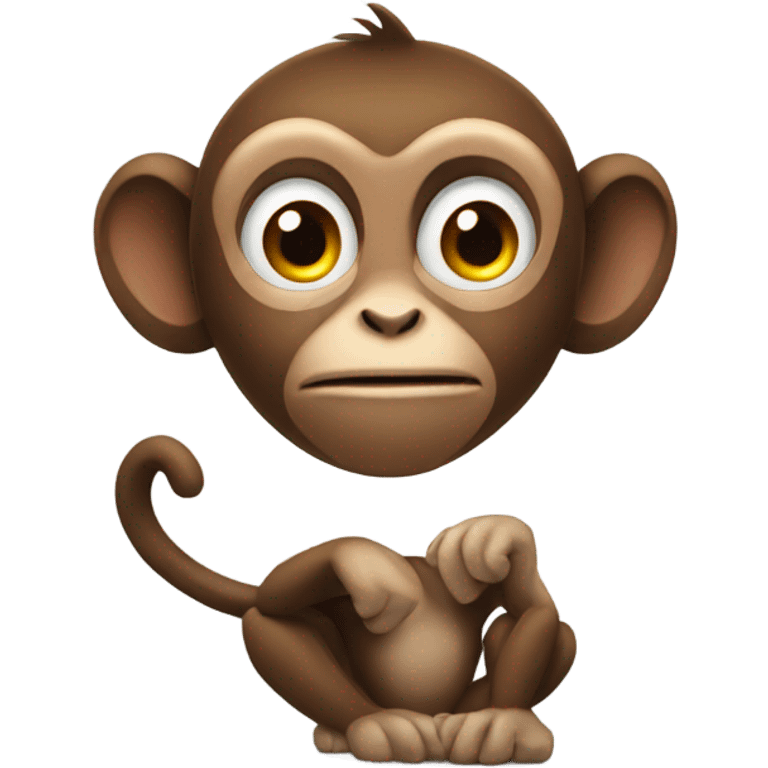 monkey in front of comp emoji