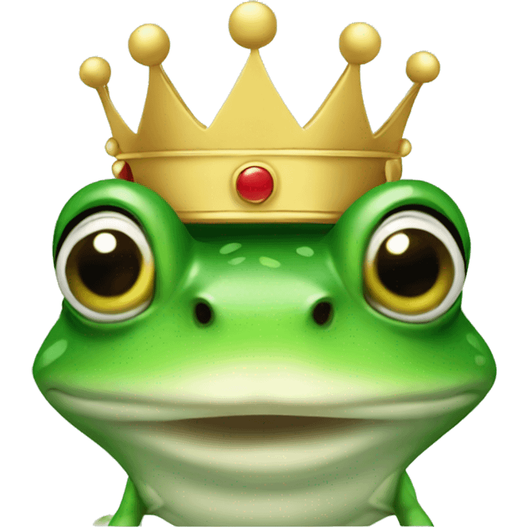 Frog with crown emoji