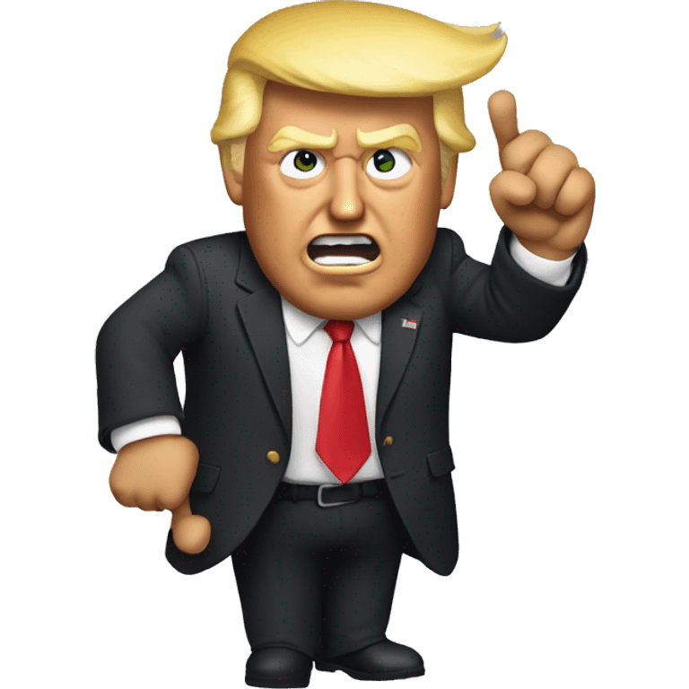 Trump with hand clenched in air  emoji