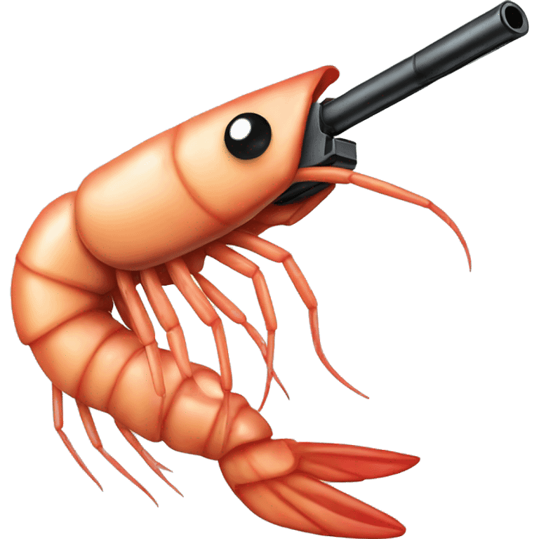 Shrimp with gun  emoji