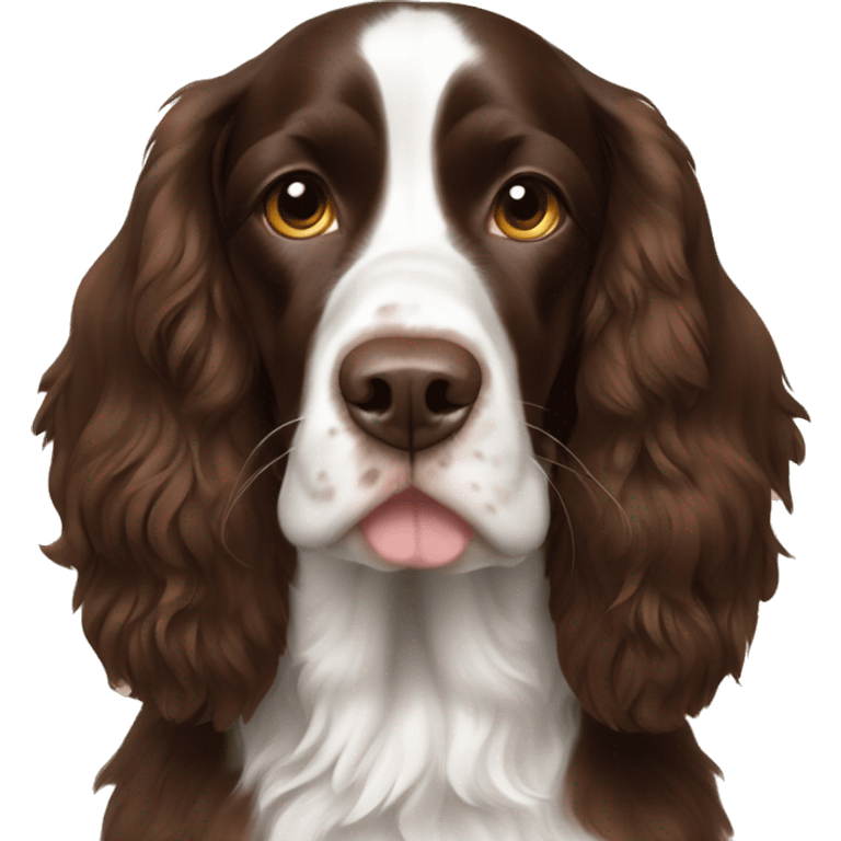 All brown English Springer spaniel emoji