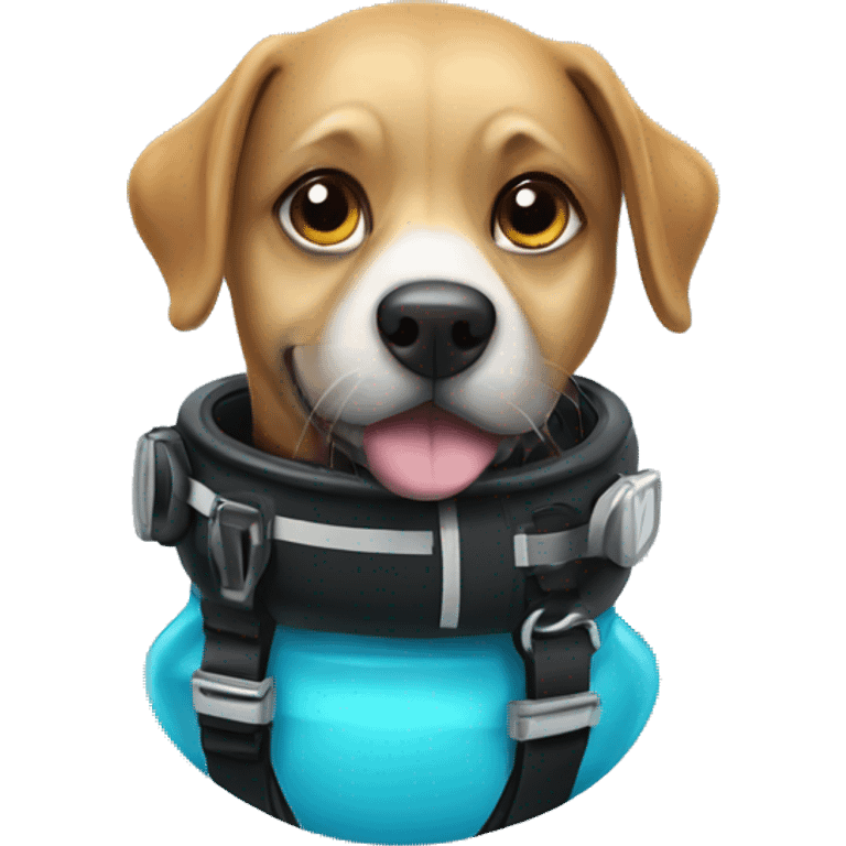 Dog in scuba gear  emoji