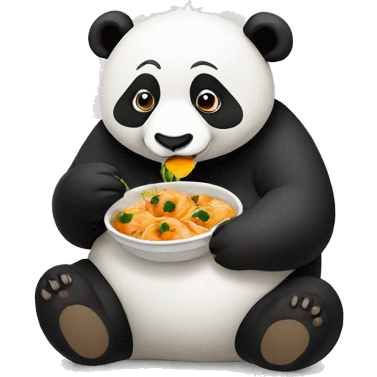 Panda eating momos emoji