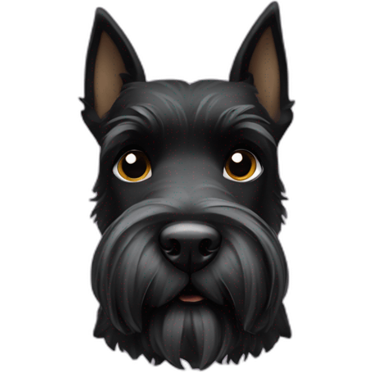 Black Scottish terrier  emoji